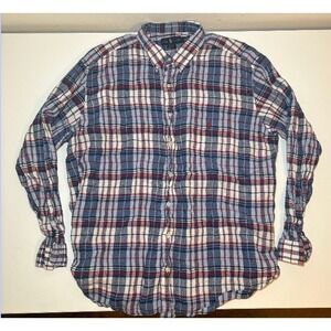 Ralph Lauren Polo Men's Plaid 100% Linen Shirt | 2XB
